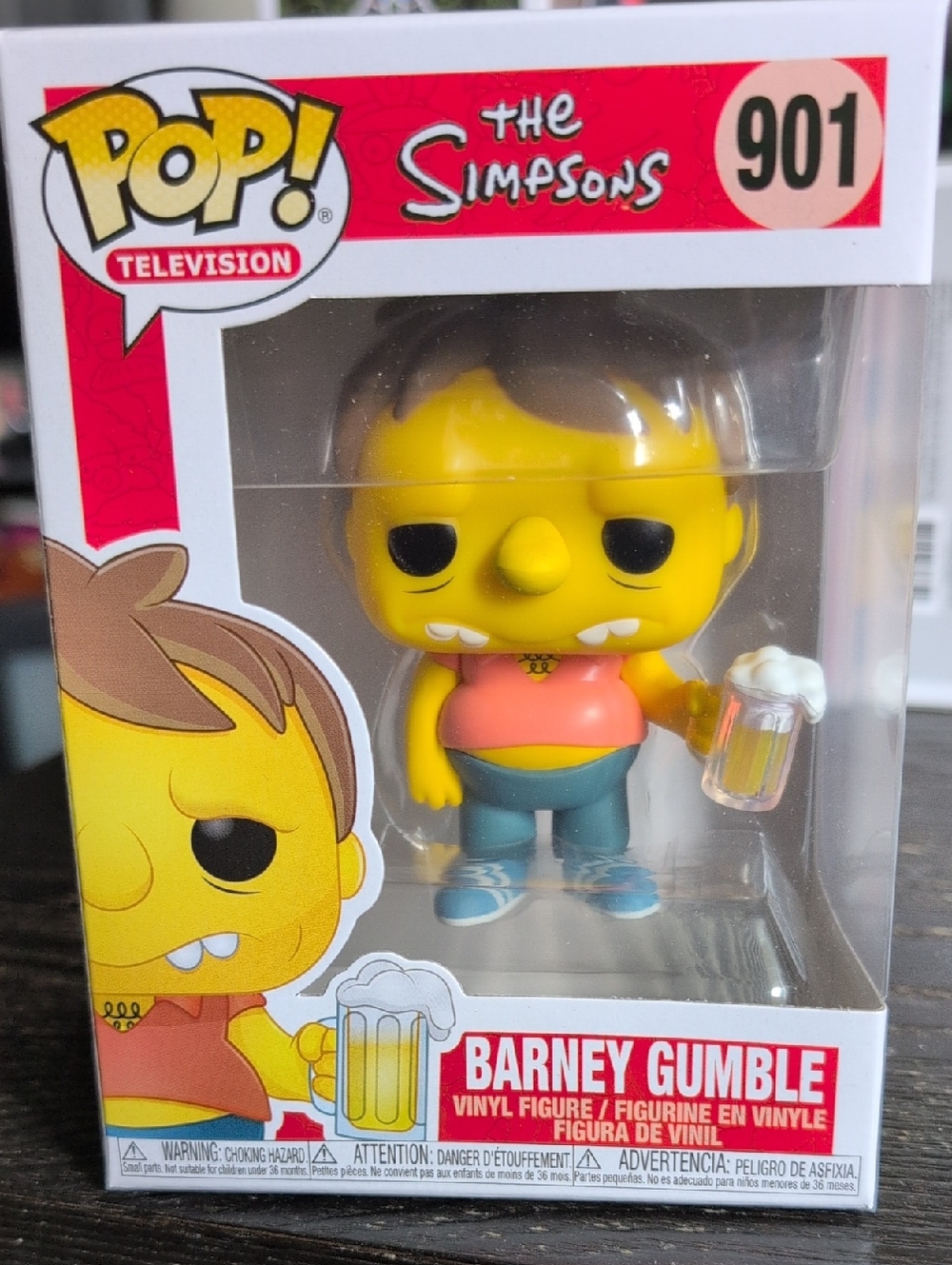 Funko Pop! The Simpsons Barney Gumble Yellow with Blue and Pink